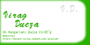 virag ducza business card